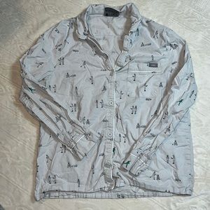 Figs button down‎ top